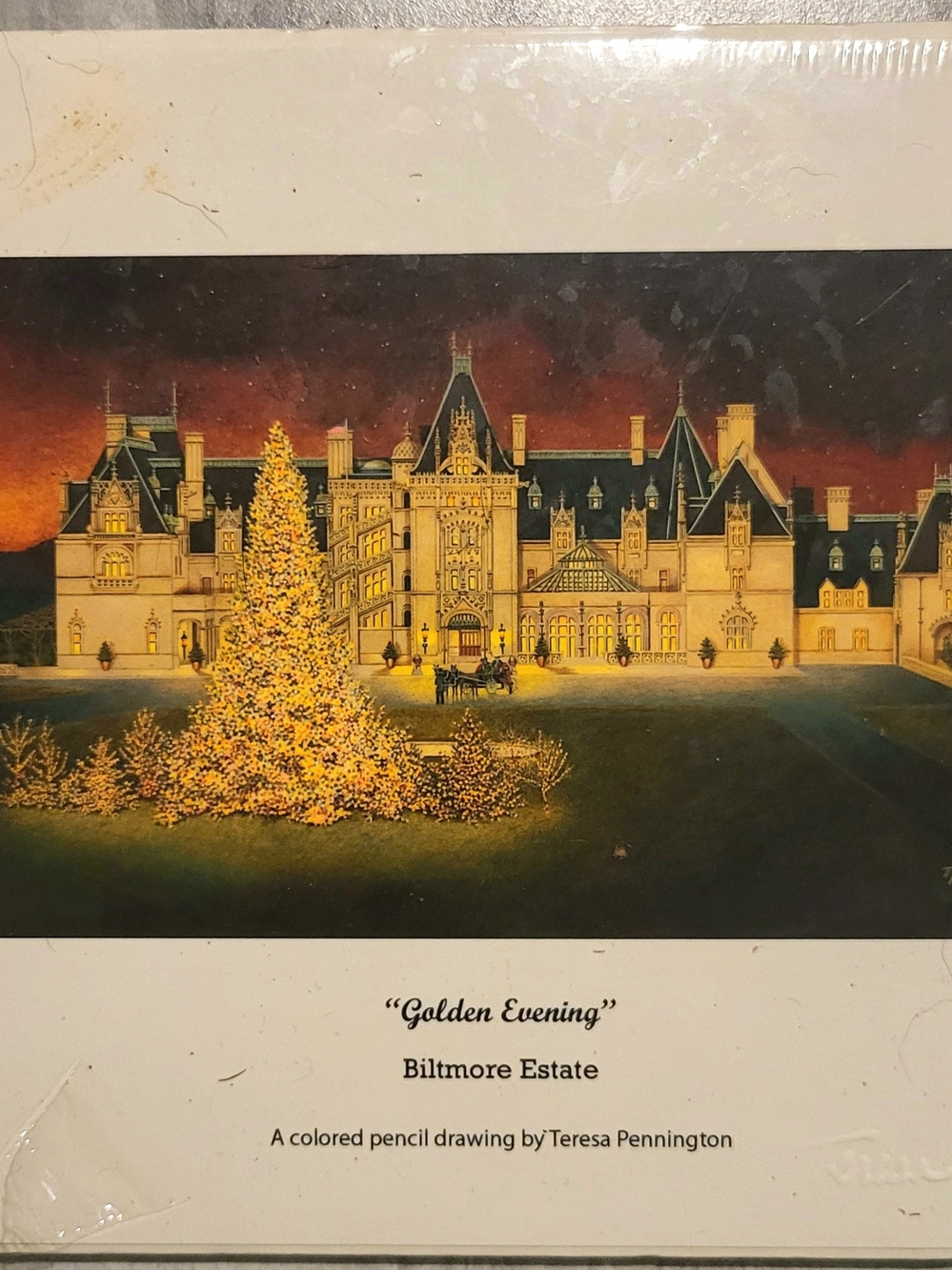 "Golden Evening" Holiday Art Print - Biltmore Estates